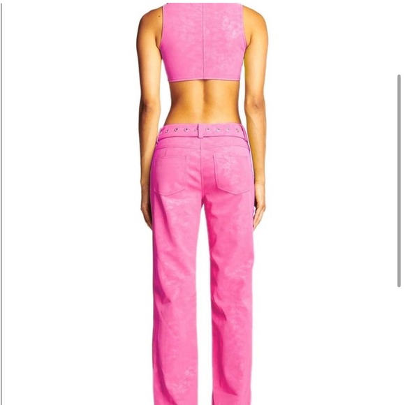 I.am.Gia BARBIE PINK Faux Leather Pants Women Size Small - Picture 2 of 15